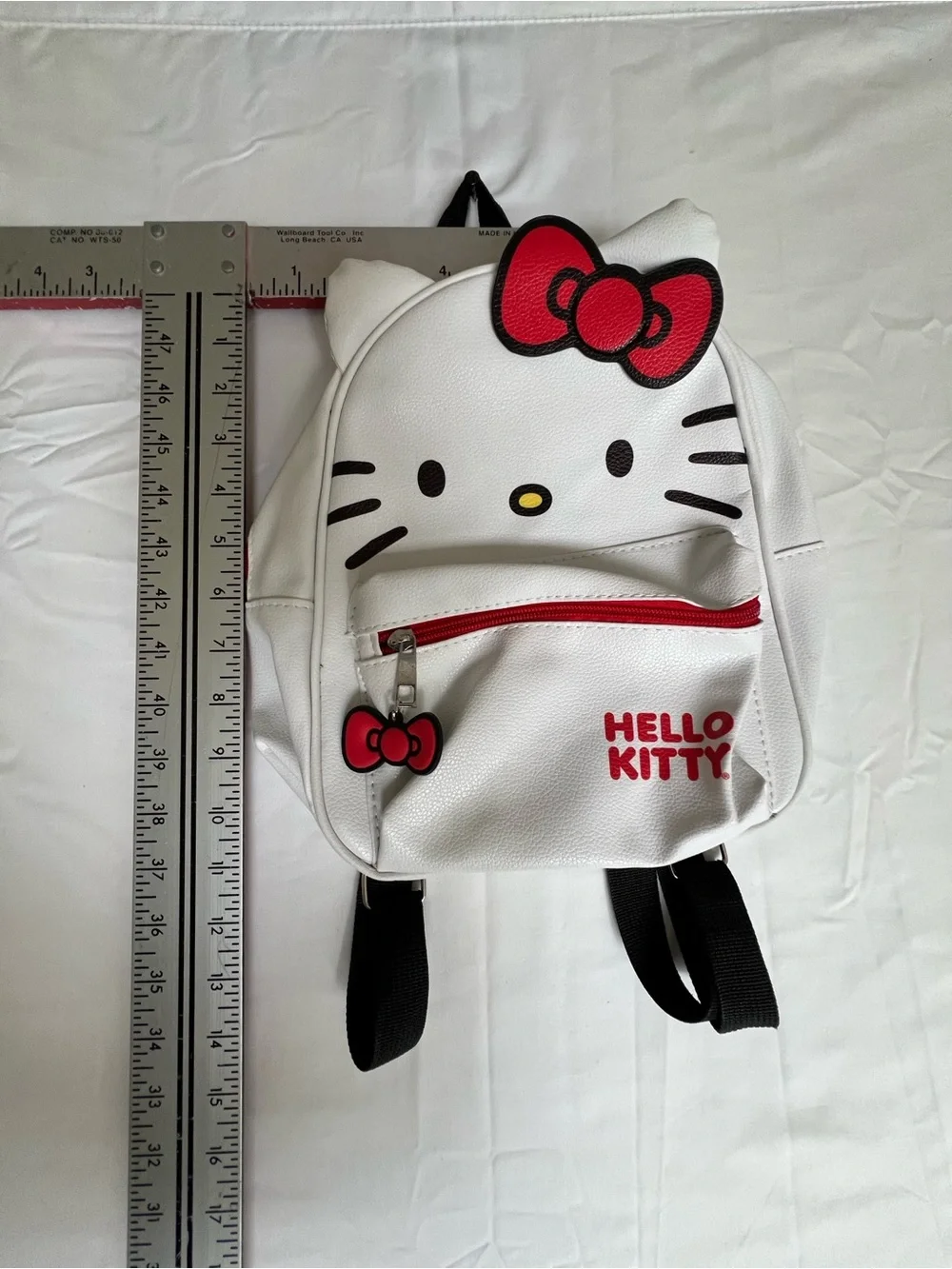 Hello Kitty White and Red Kids Backpack with Bow Accent